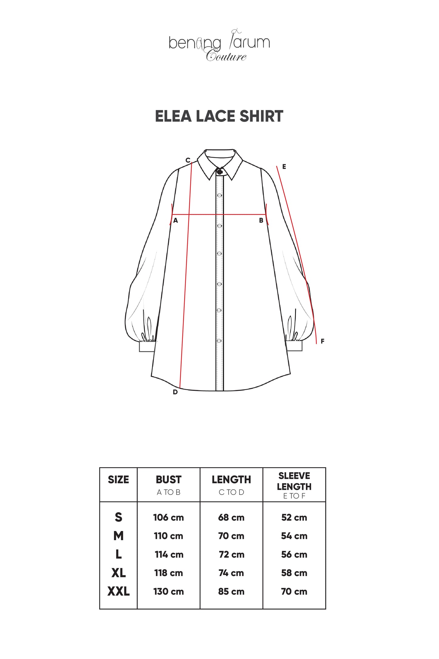 Elea Lace Shirt - Red White
