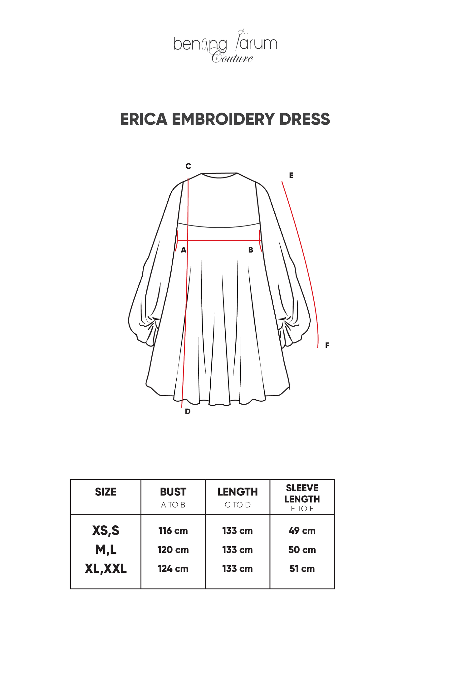 Erica Embroidery Dress - Blue