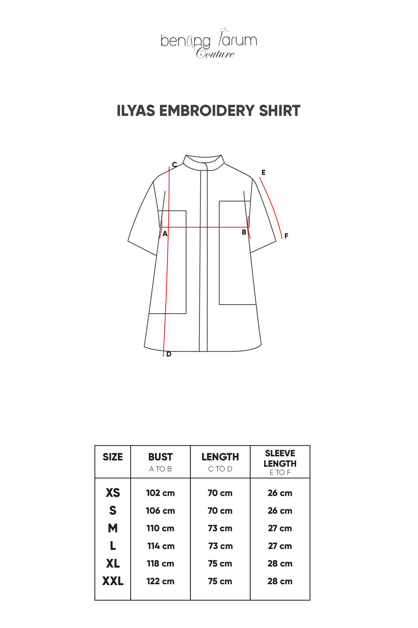 Ilyas Embroidery Shirt - Navy
