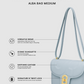 Detail tas shoulder Buttonscarves Alba Bag Medium warna biru