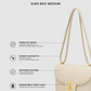 Detail tas shoulder Buttonscarves Alba Bag Medium warna putih chalk