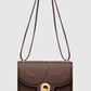 Tas Buttonscarves Alba Bag Medium warna dark cocoa tampak depan