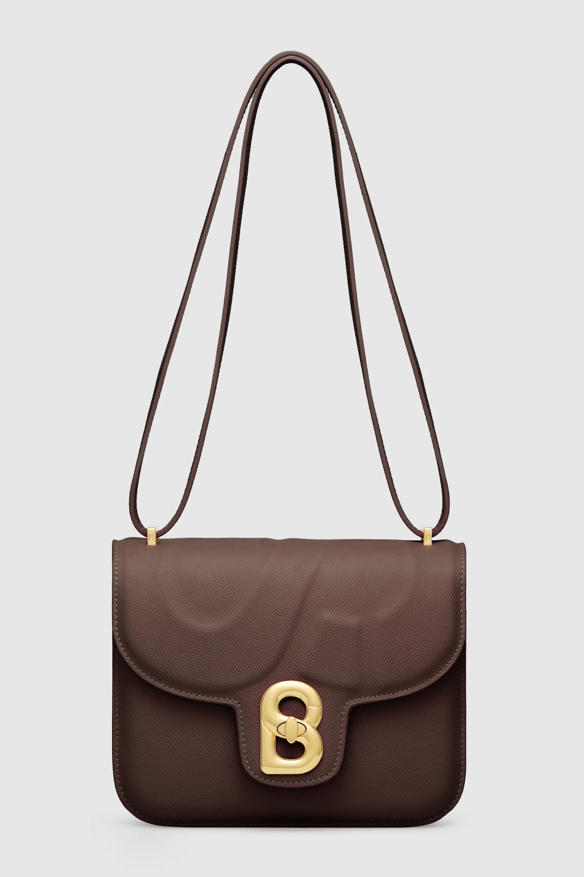 Tas Buttonscarves Alba Bag Medium warna dark cocoa tampak depan