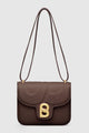 Tas Buttonscarves Alba Bag Medium warna dark cocoa tampak depan