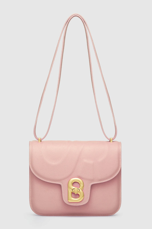 Tas Buttonscarves Alba Bag Medium warna dusty pink tampak depan