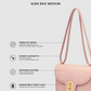 Detail tas shoulder Buttonscarves Alba Bag Medium warna dusty pink