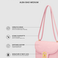 Detail tas shoulder Buttonscarves Alba Bag Medium warna pink 
