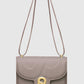 Tas Buttonscarves Alba Bag Medium warna Taupe tampak depan