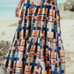 Tropicolors Tiered Skirt - Blue