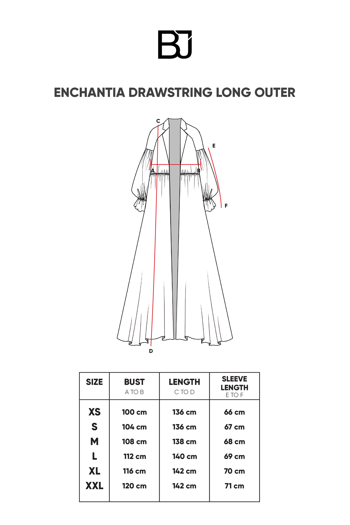 Enchantia Drawstring Long Outer - Pearl