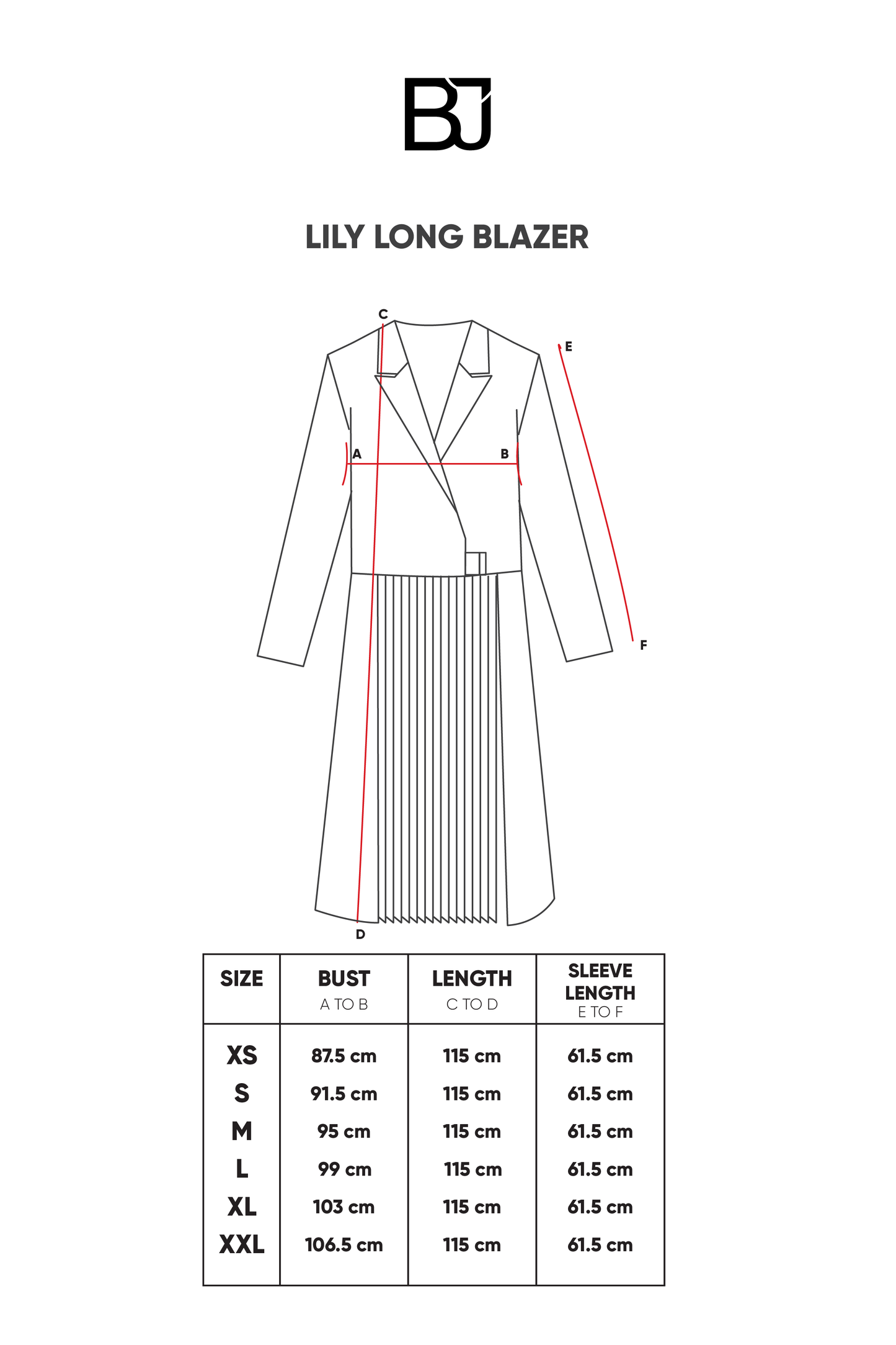 Lily Long Blazer - White