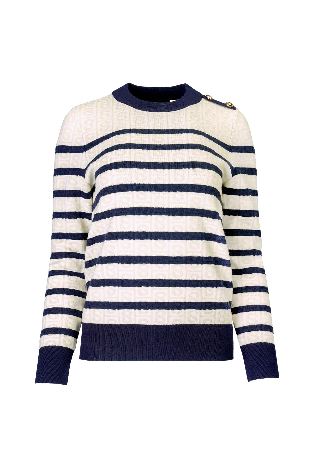 Barbara Monogram Sweatshirt - Nautical – Buttonscarves