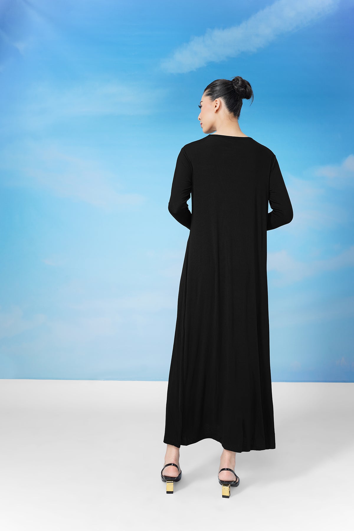 Inner Dress - Black Buttonscarves Inner Dress - Black Buttonscarves
