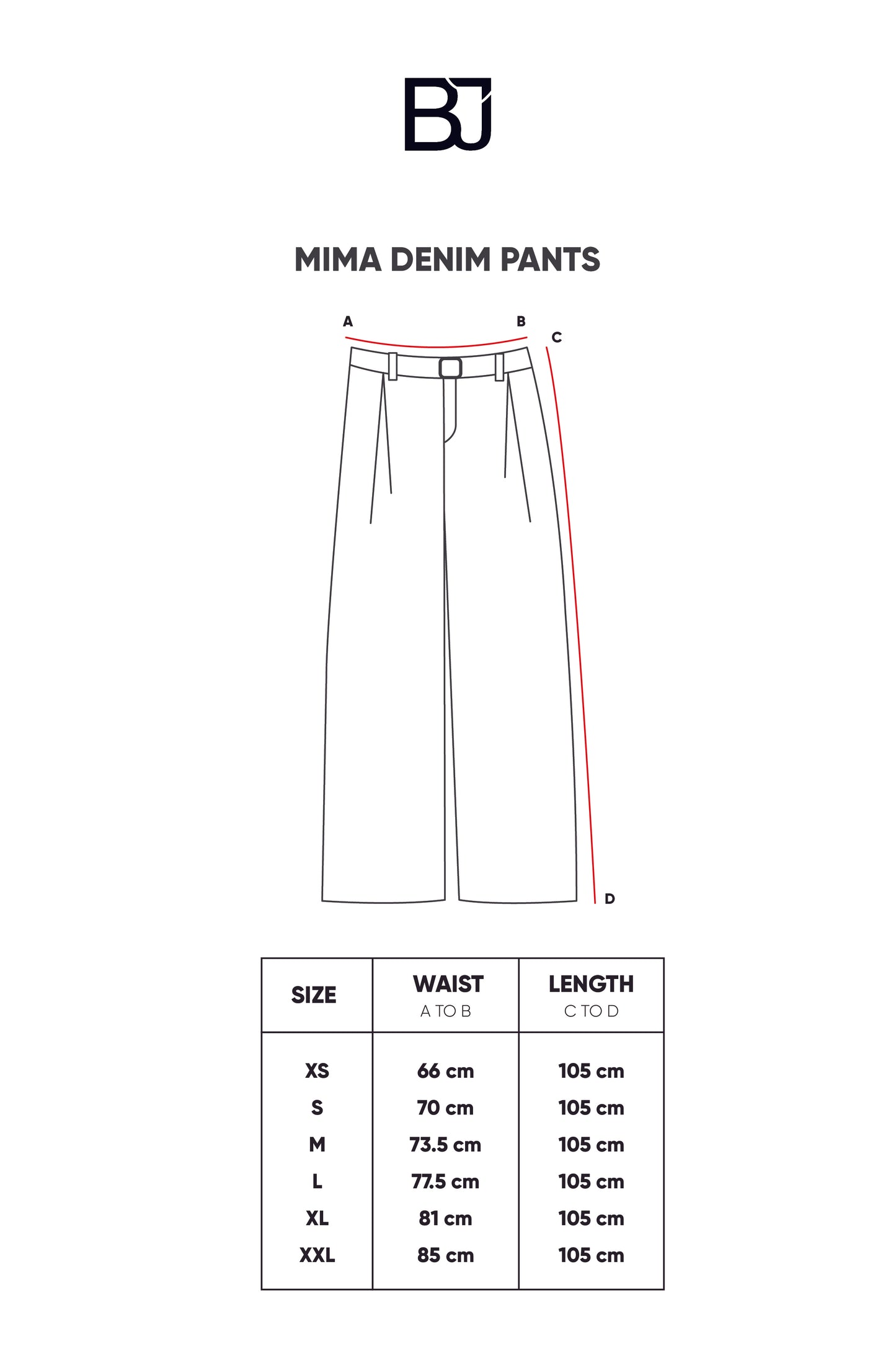 Mima Denim Pants - Midnight