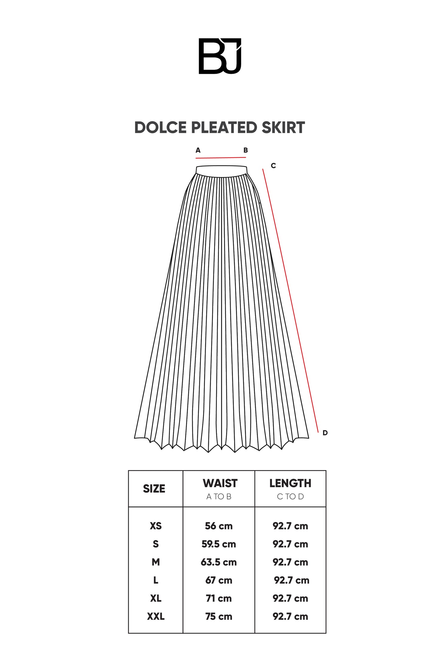 Dolce Pleated Skirt - Denim