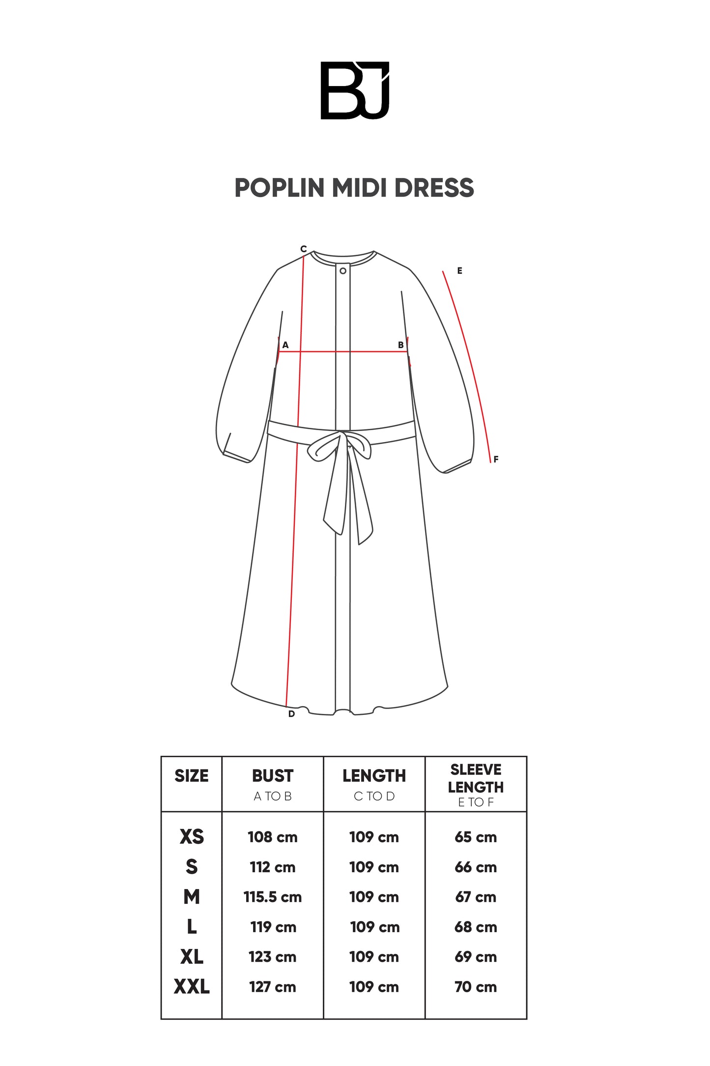 Poplin Midi Dress - Broken White