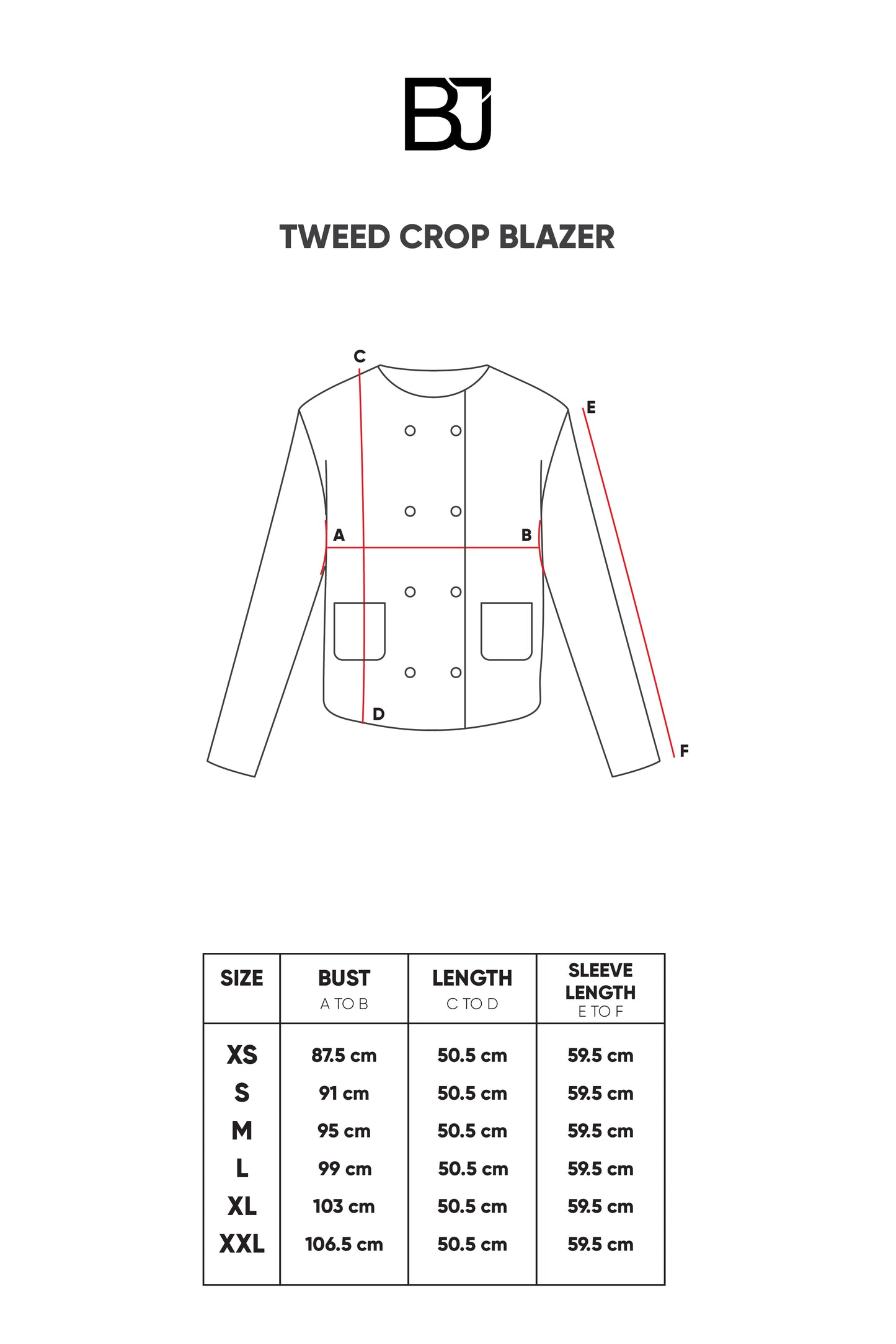 Tweed Crop Blazer - Aqua