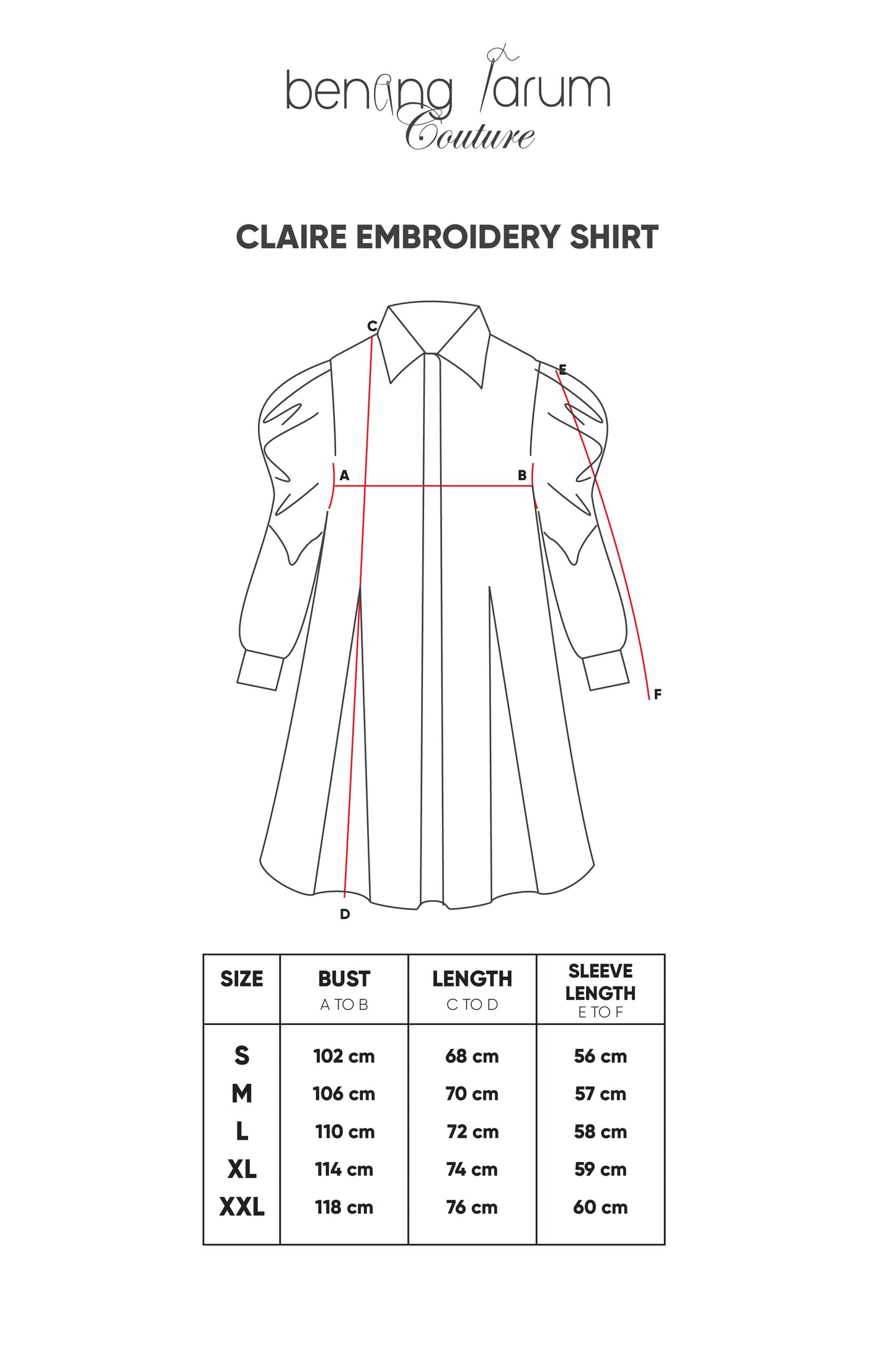 Claire Embroidery Shirt - White
