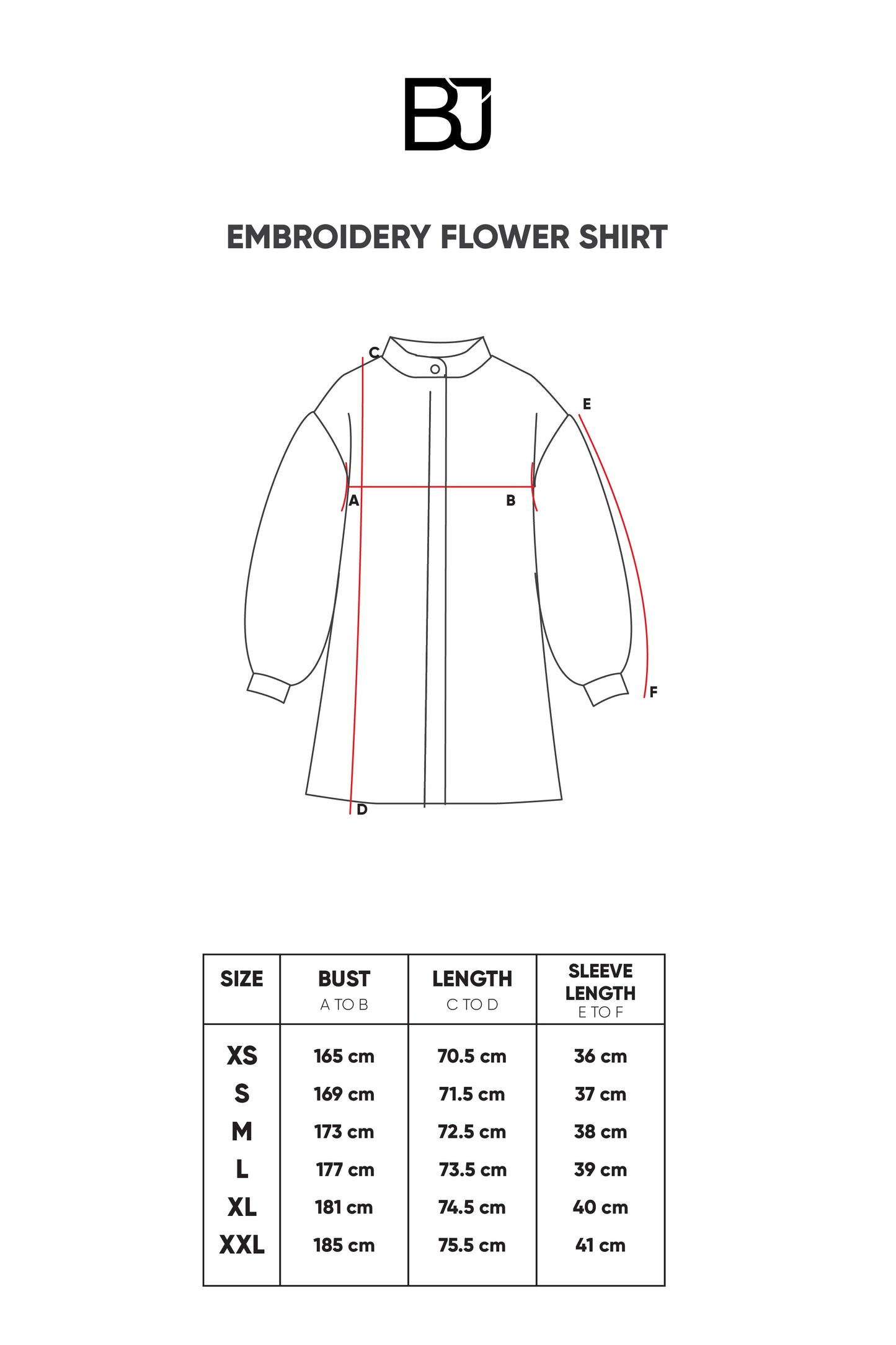 Embroidery Flower Shirt - Black