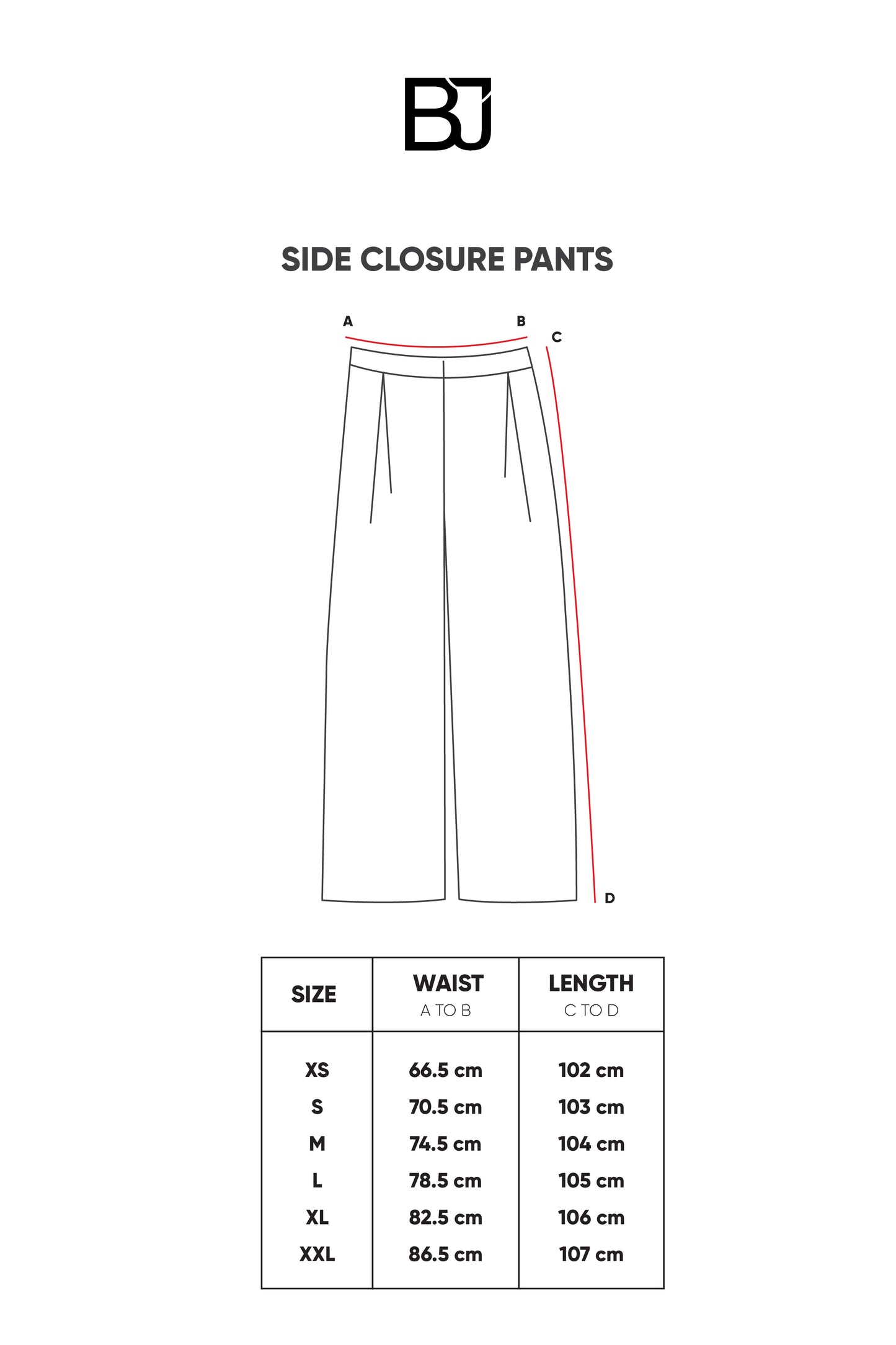 Side Closure Pants - Cream