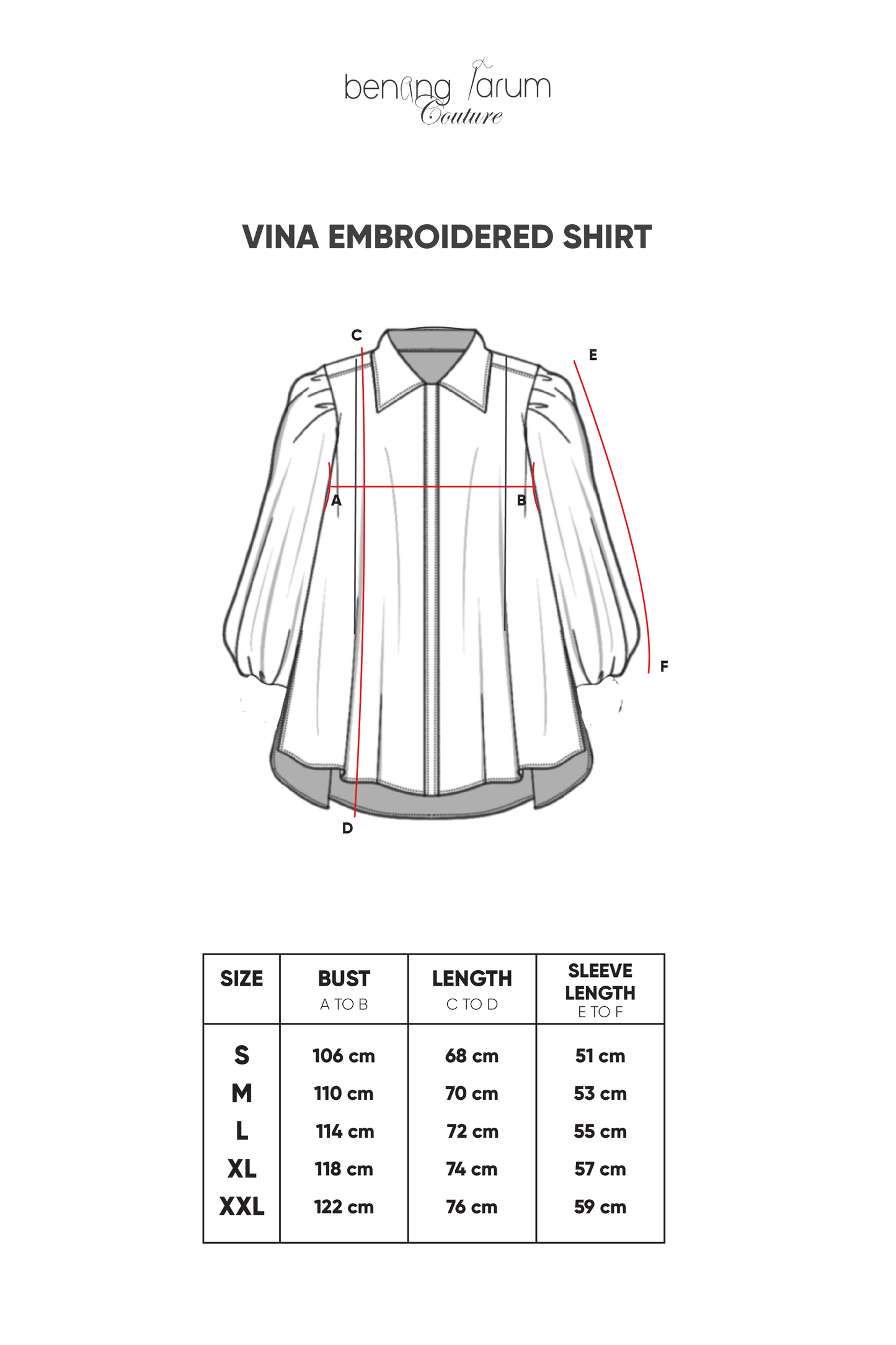 Vina Embroidered Shirt - Navy
