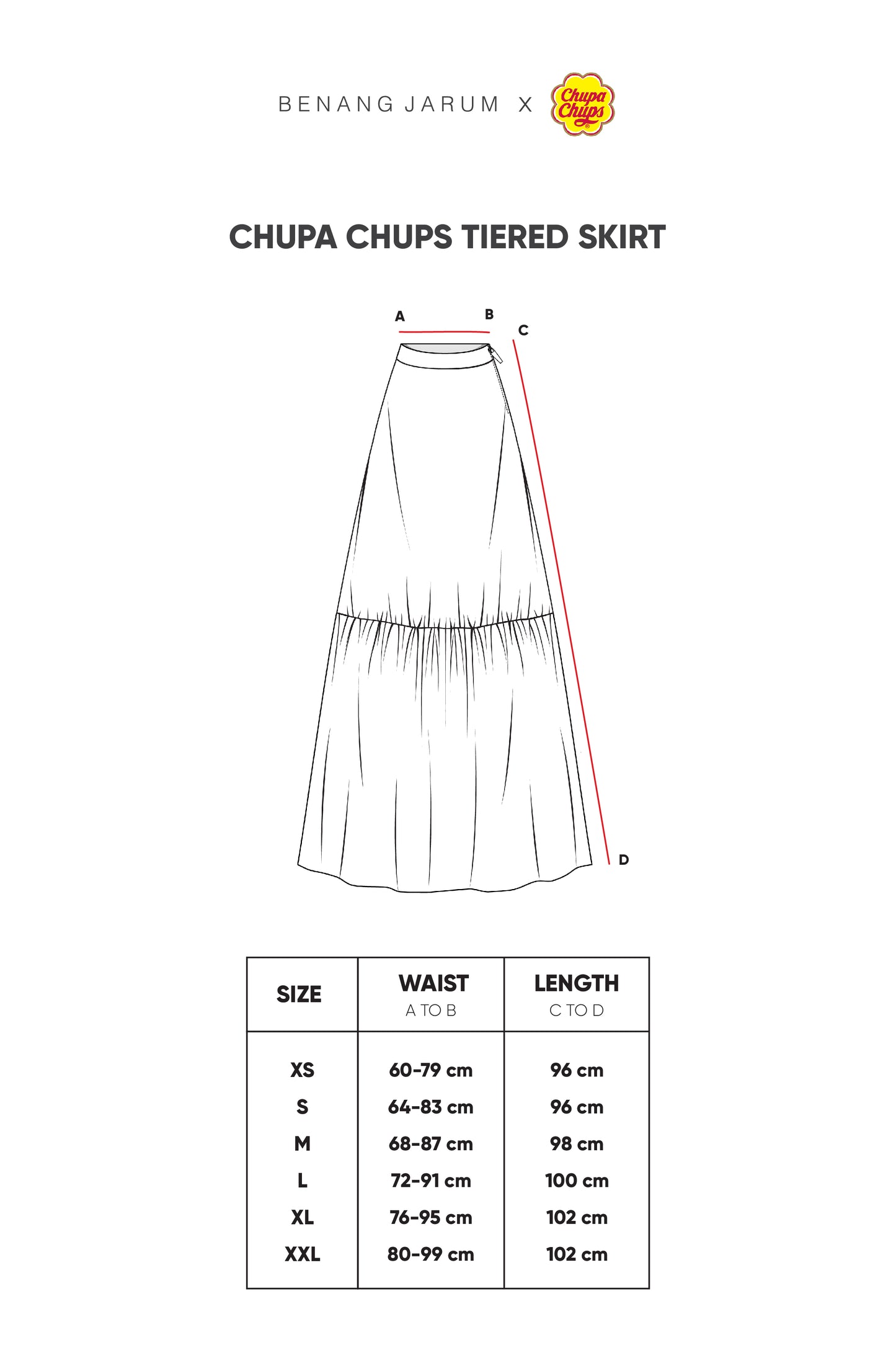 Chupa Chups Tiered Skirt - Sea Salt