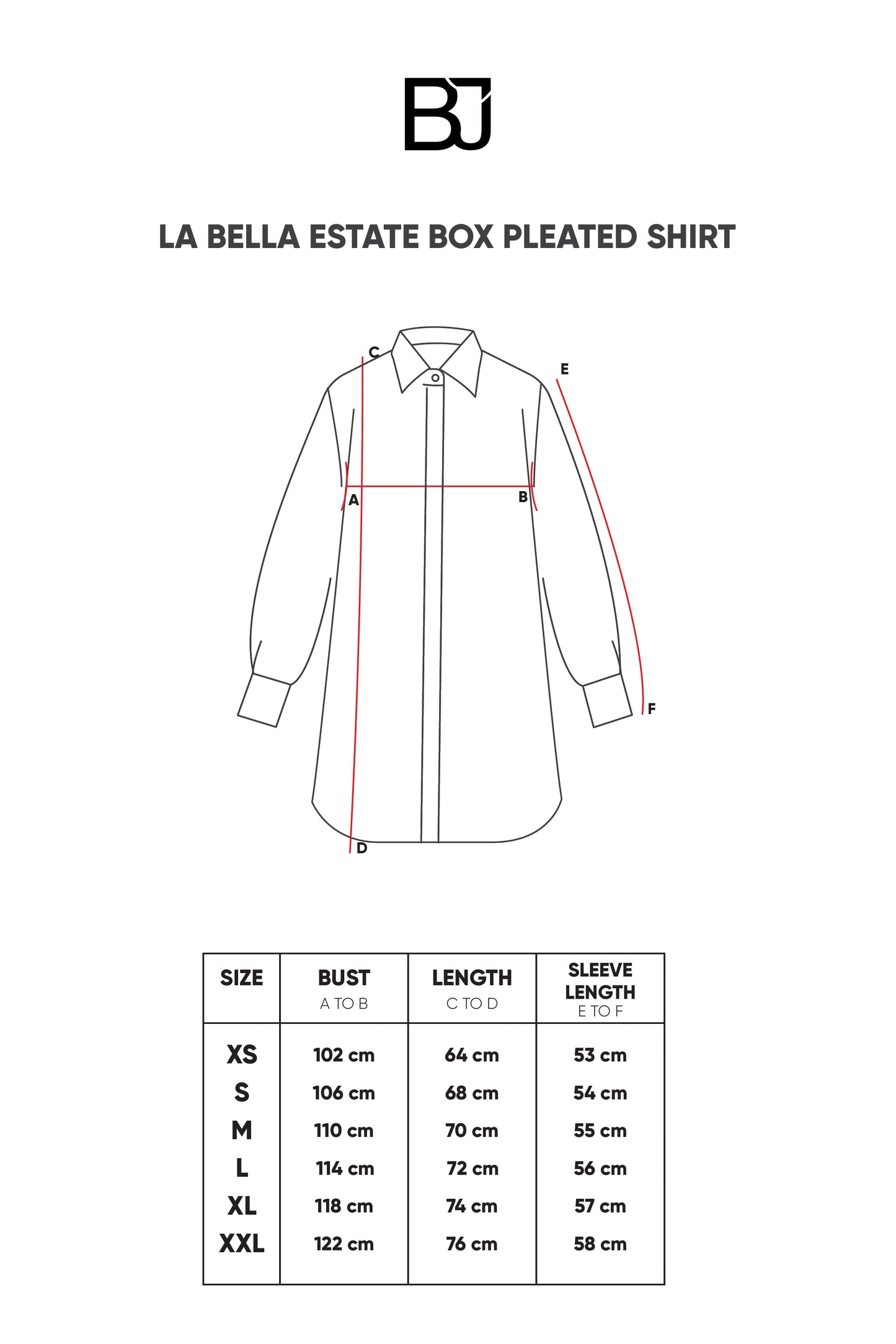 La Bella Estate Box Pleated Shirt - Cream