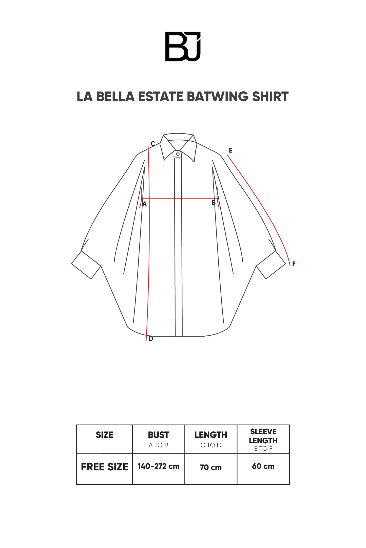 La Bella Estate Batwing Shirt - Black