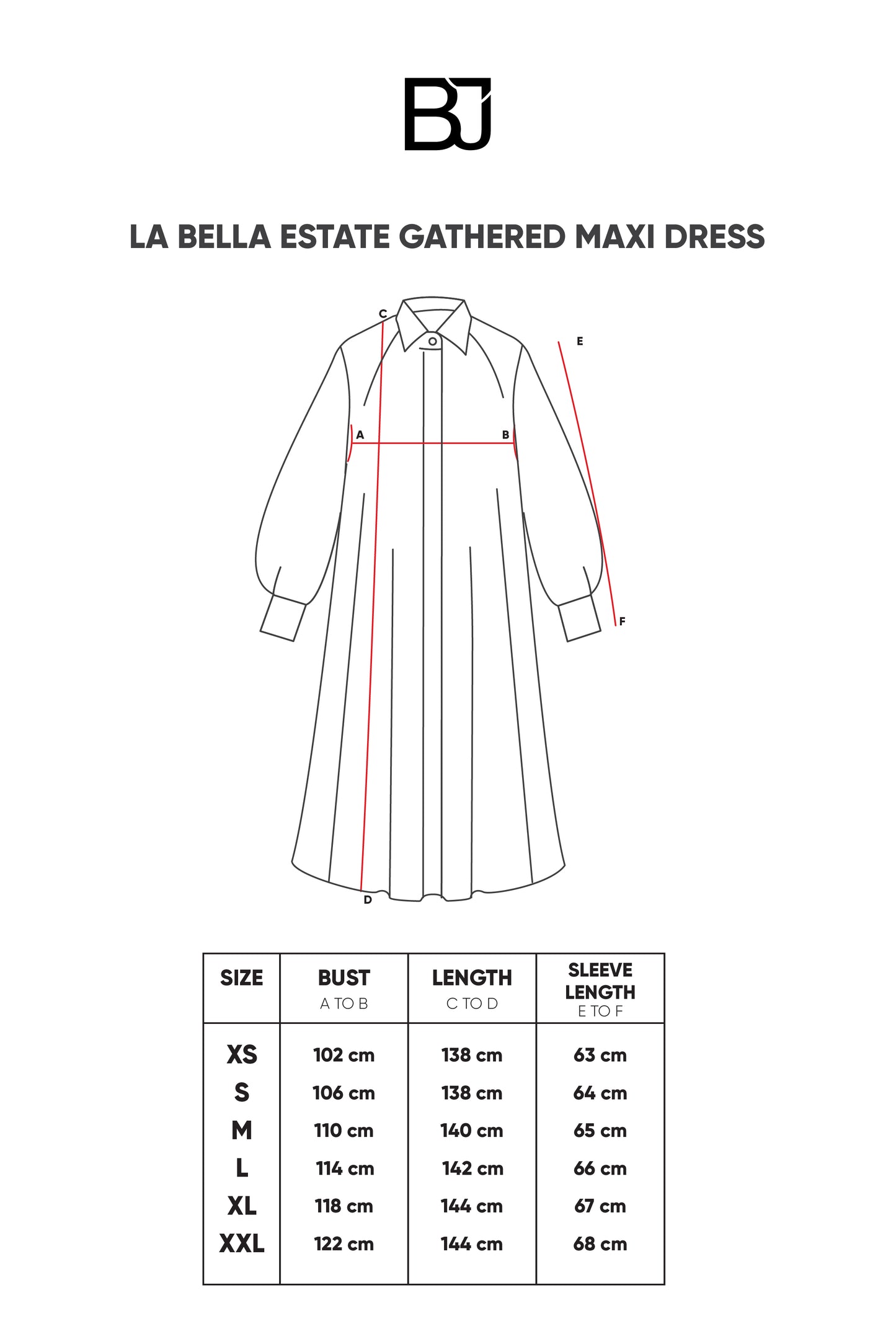 La Bella Estate Gathered Maxi Dress - Black