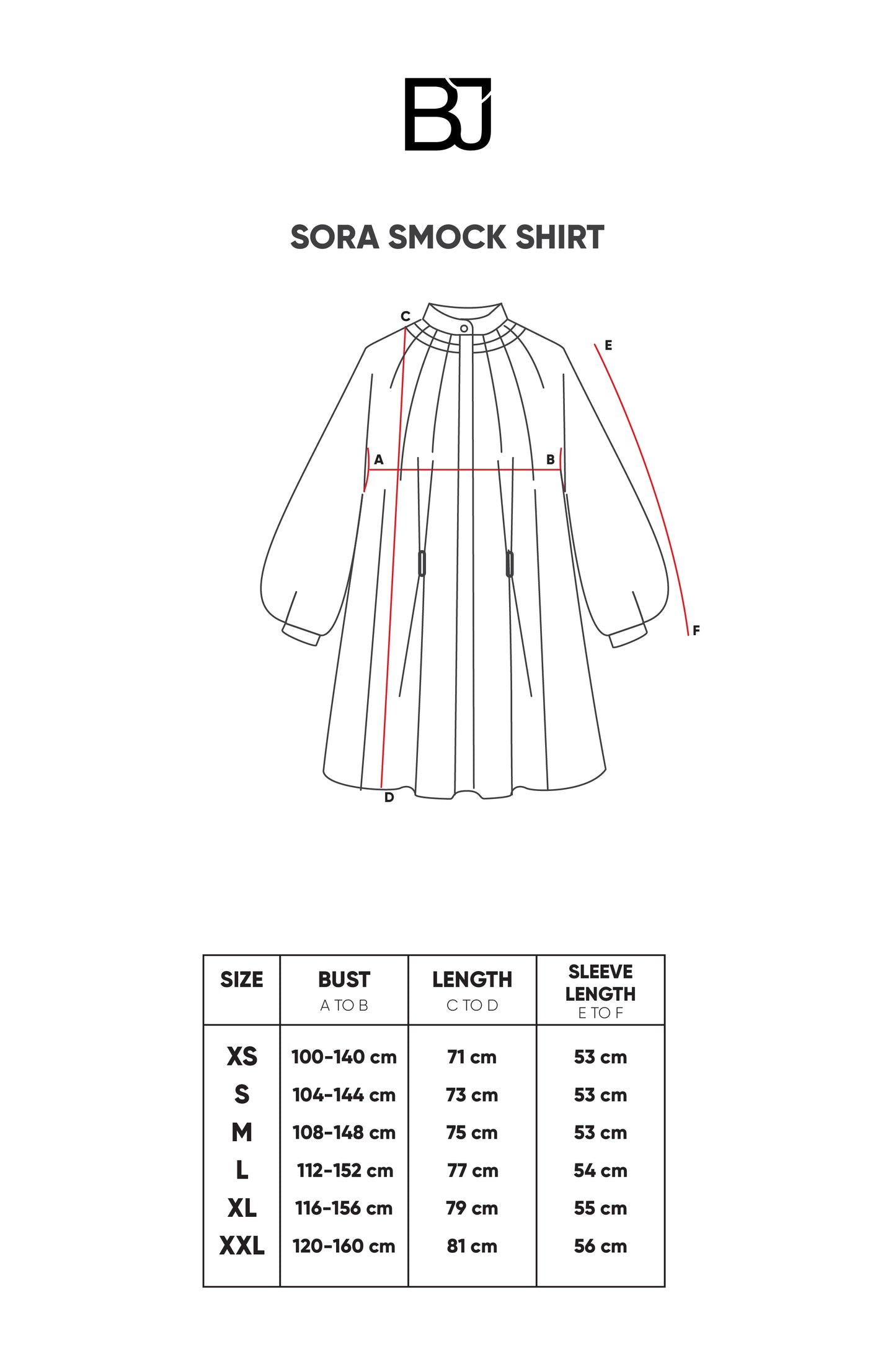 Sora Smock Shirt - Black