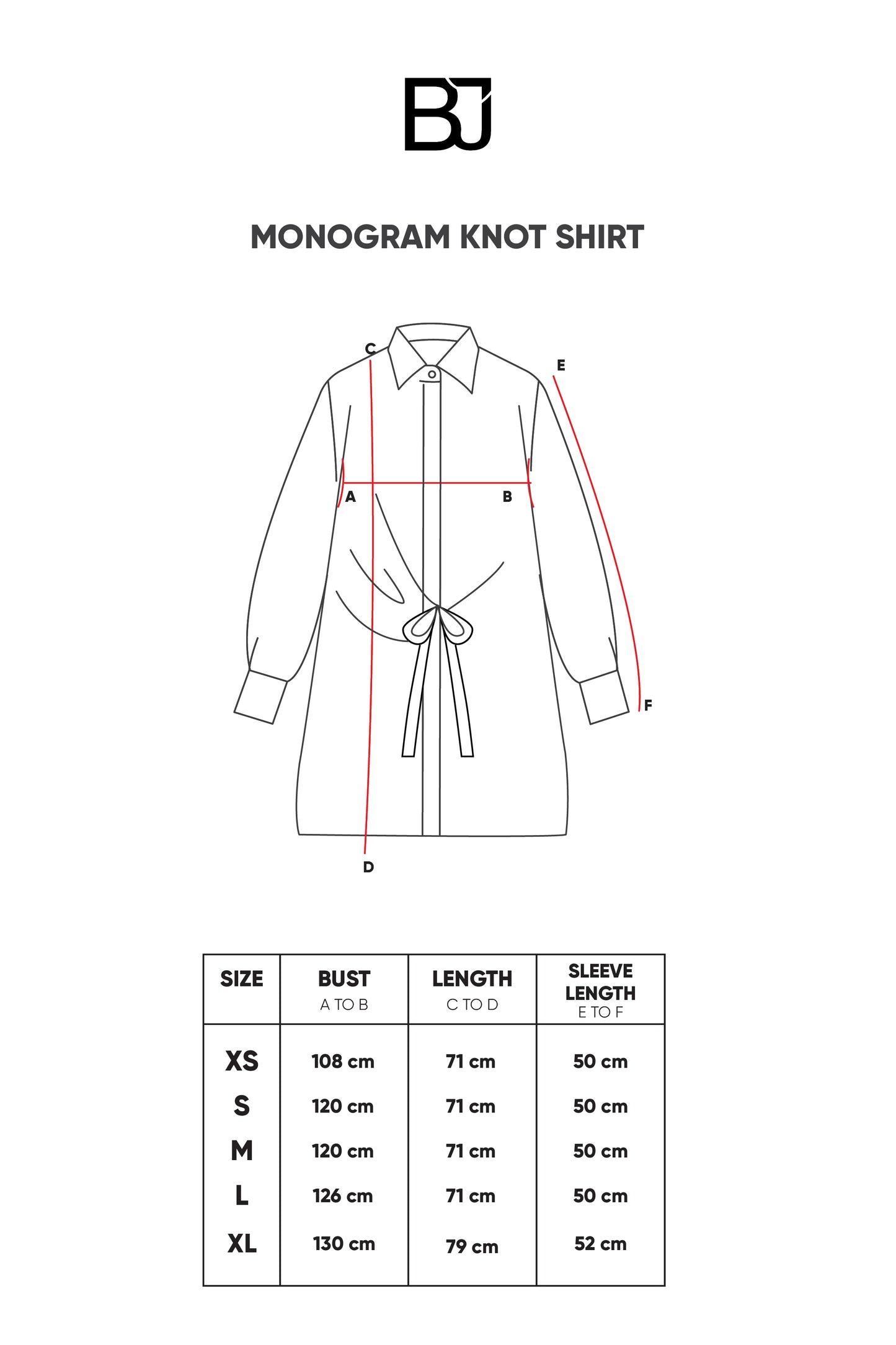 Monogram Knot Shirt - Black