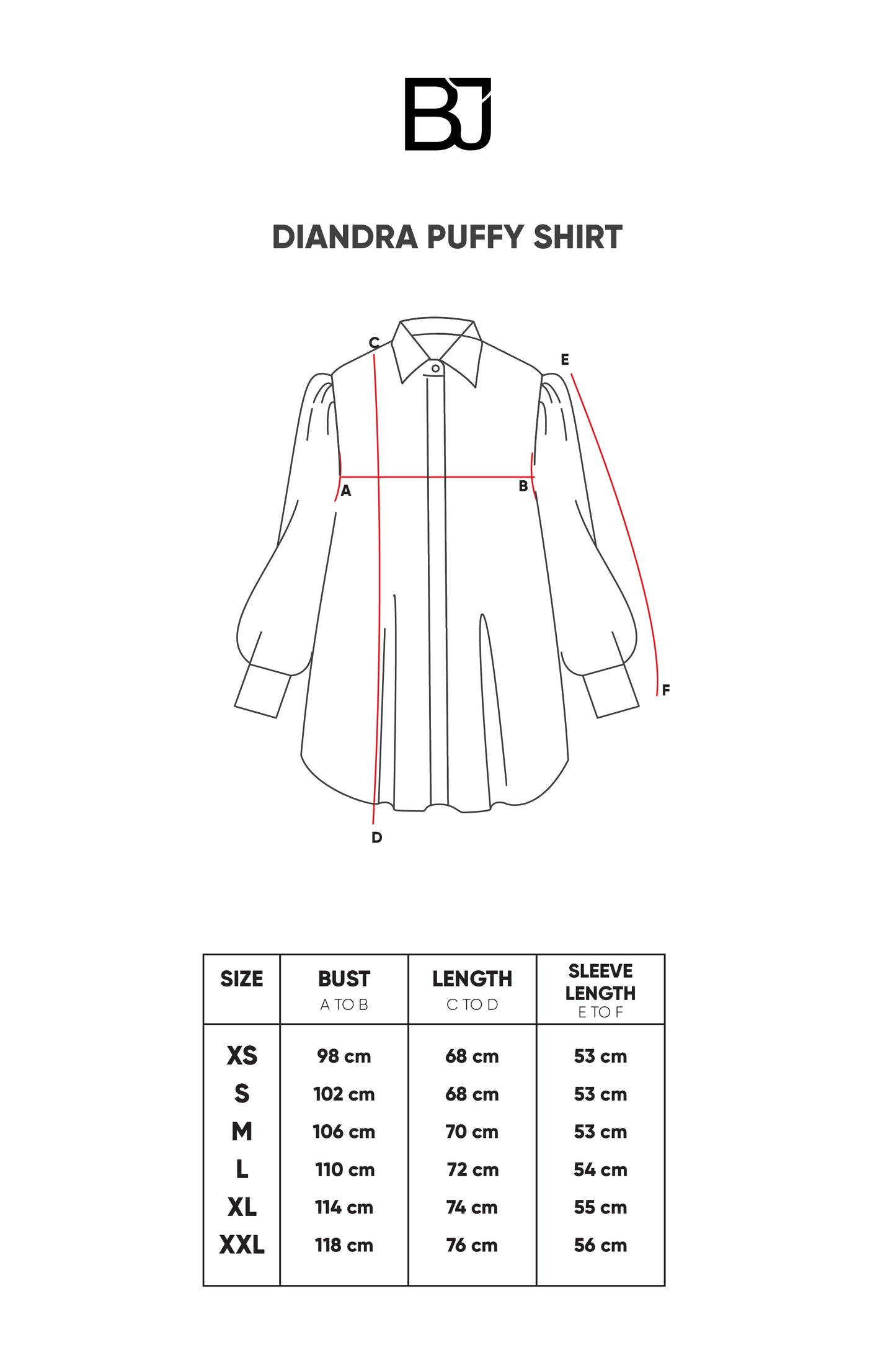Diandra Puffy Shirt - Blue