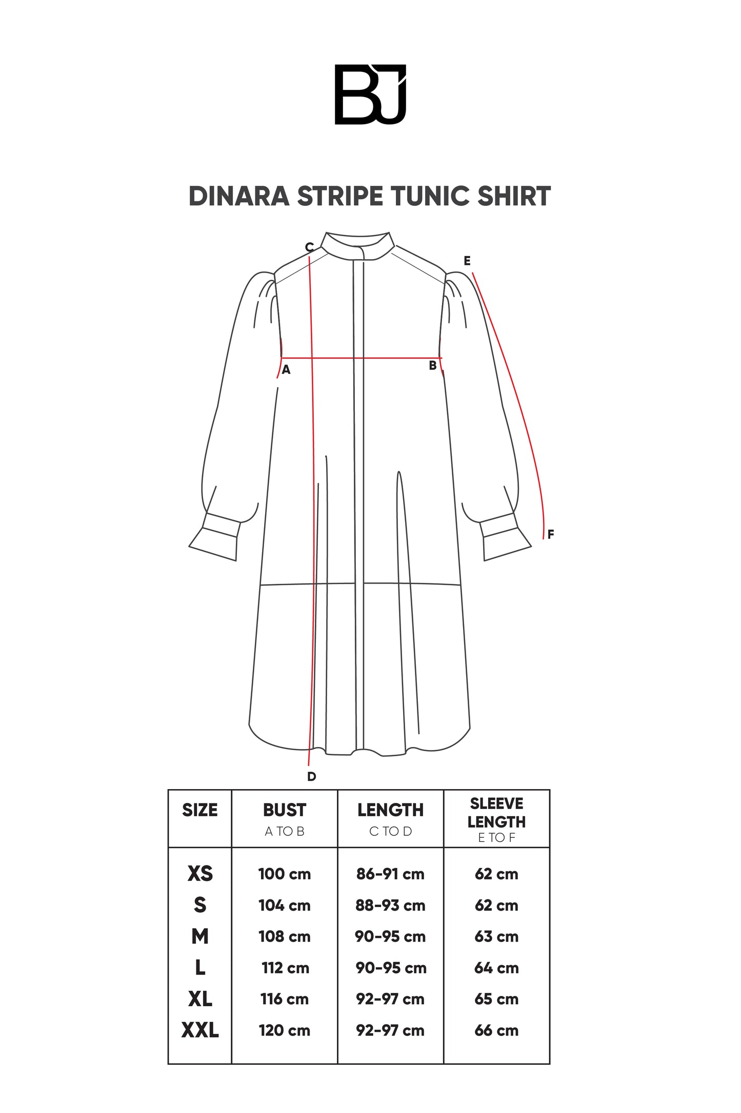 Dinara Striped Tunic Shirt - Navy Blue