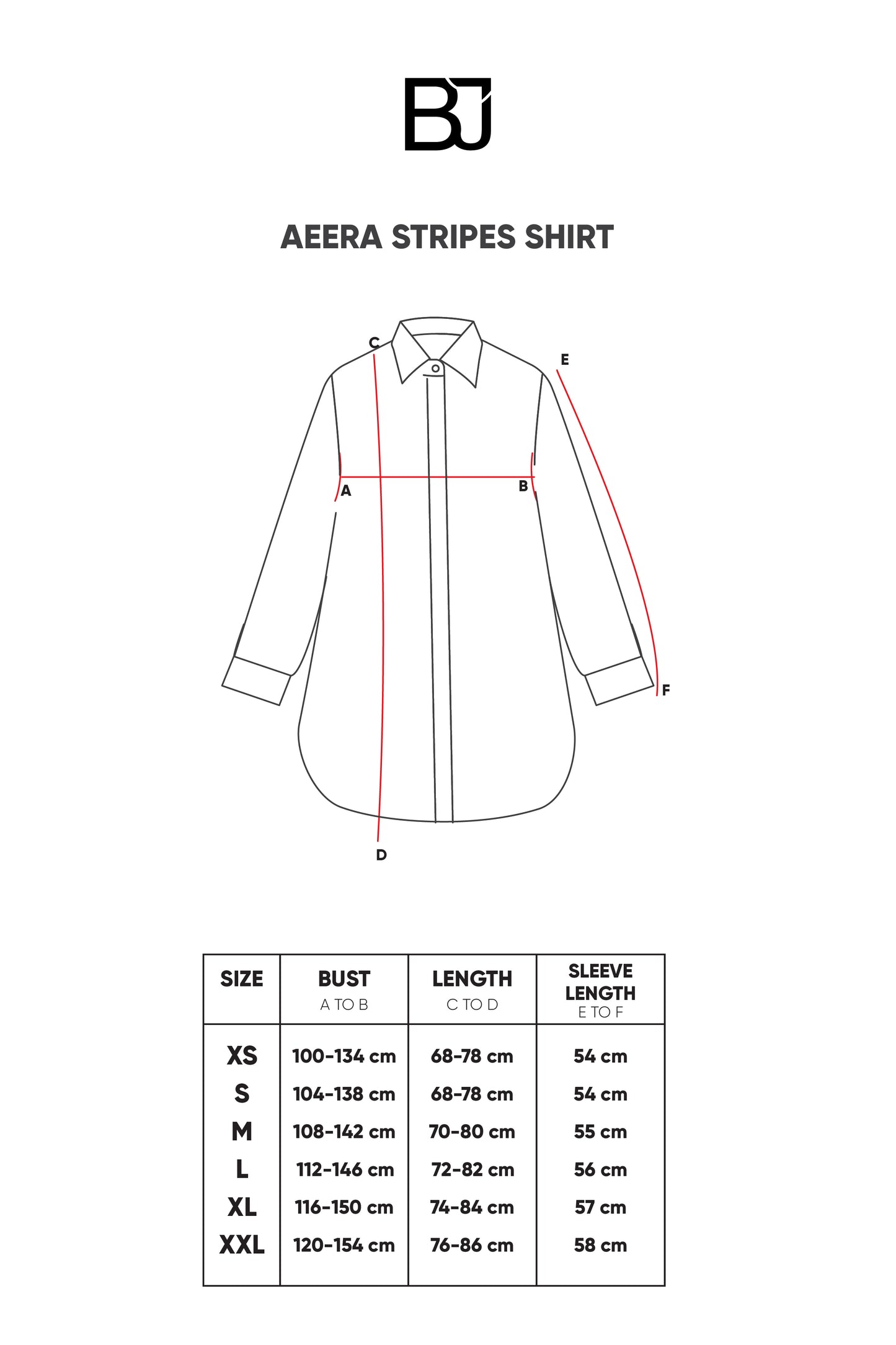 Aeera Stripes Shirt - Blue