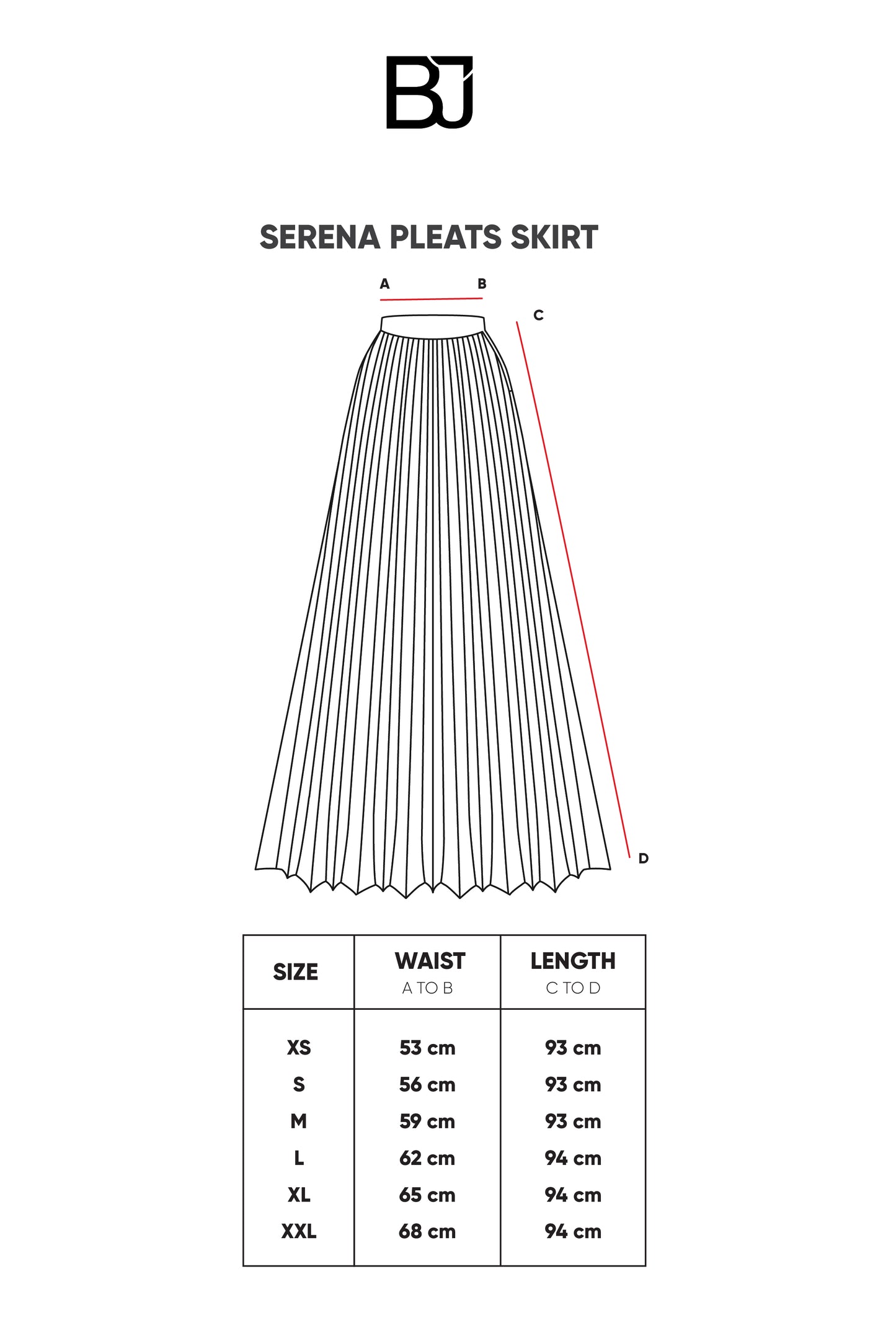 Serena Pleats Skirt - Cream