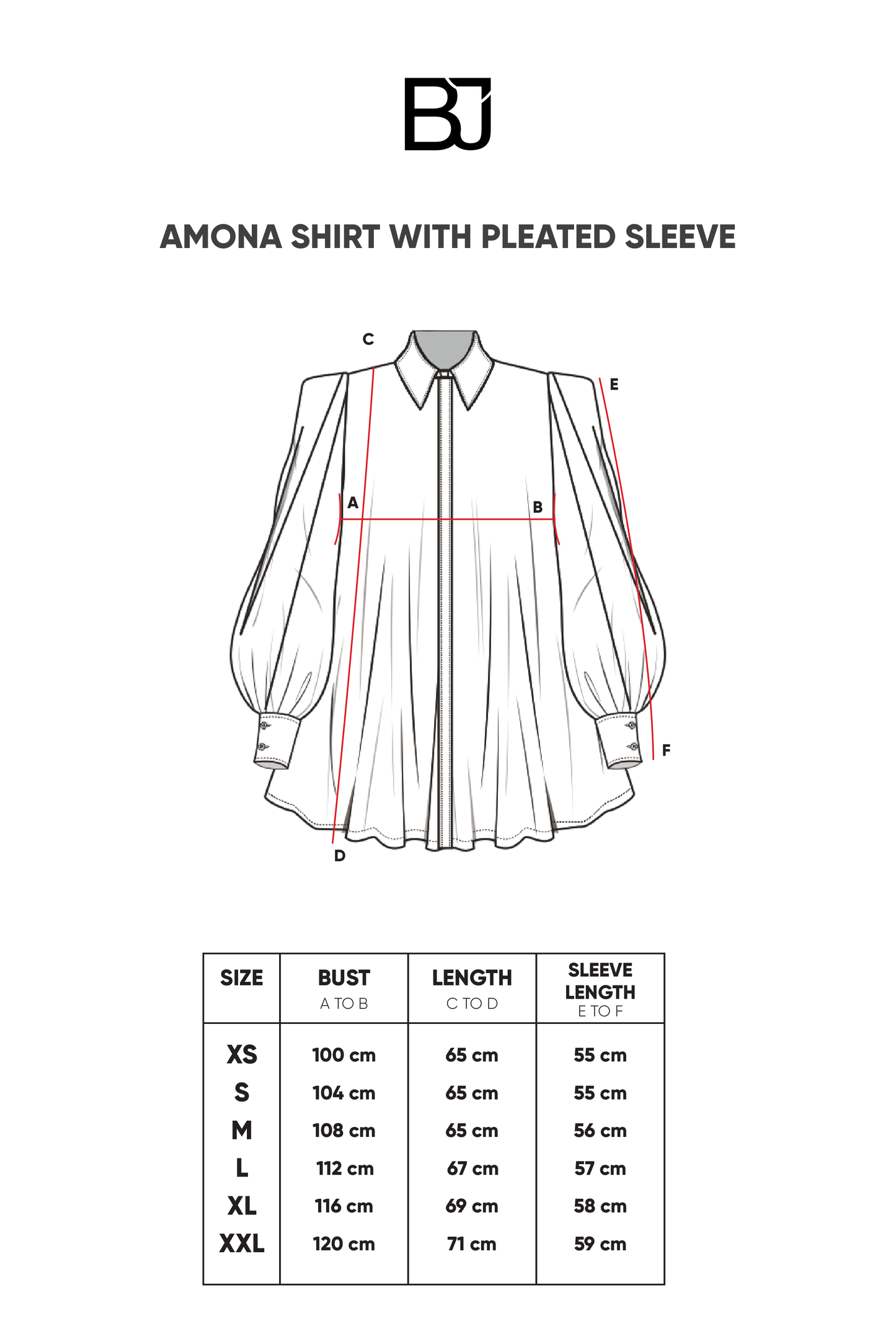 Amona Shirt with Pleated Sleeve - Maroon