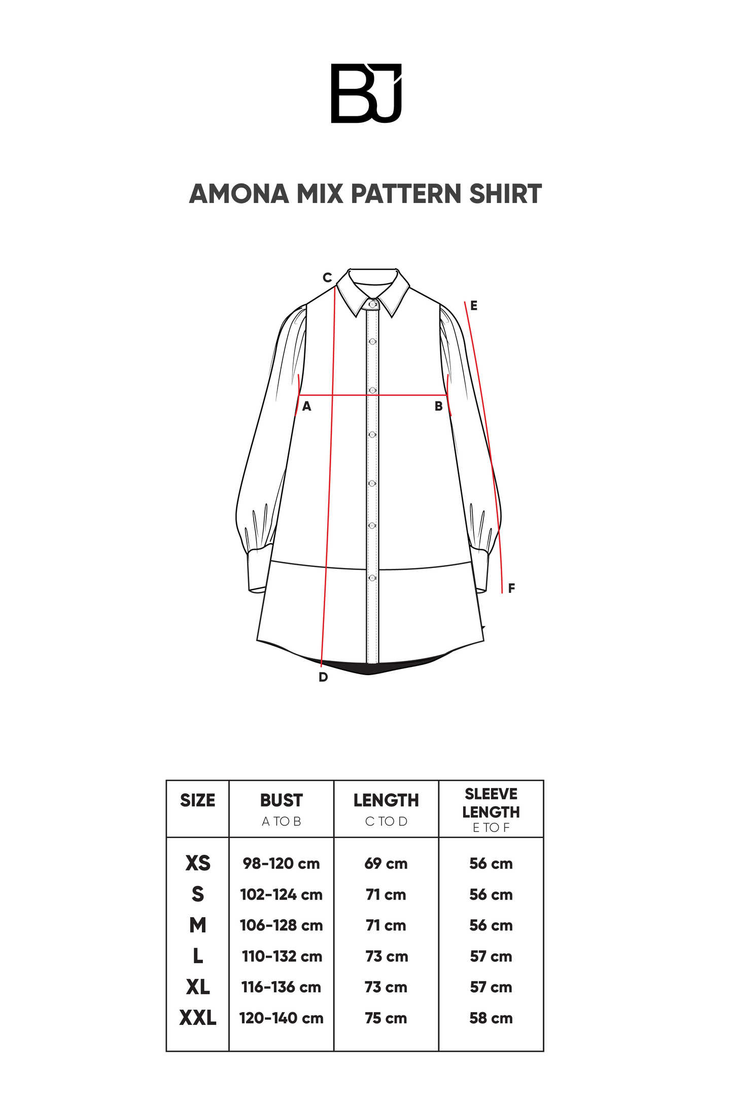 Amona Mix Pattern Shirt - Black