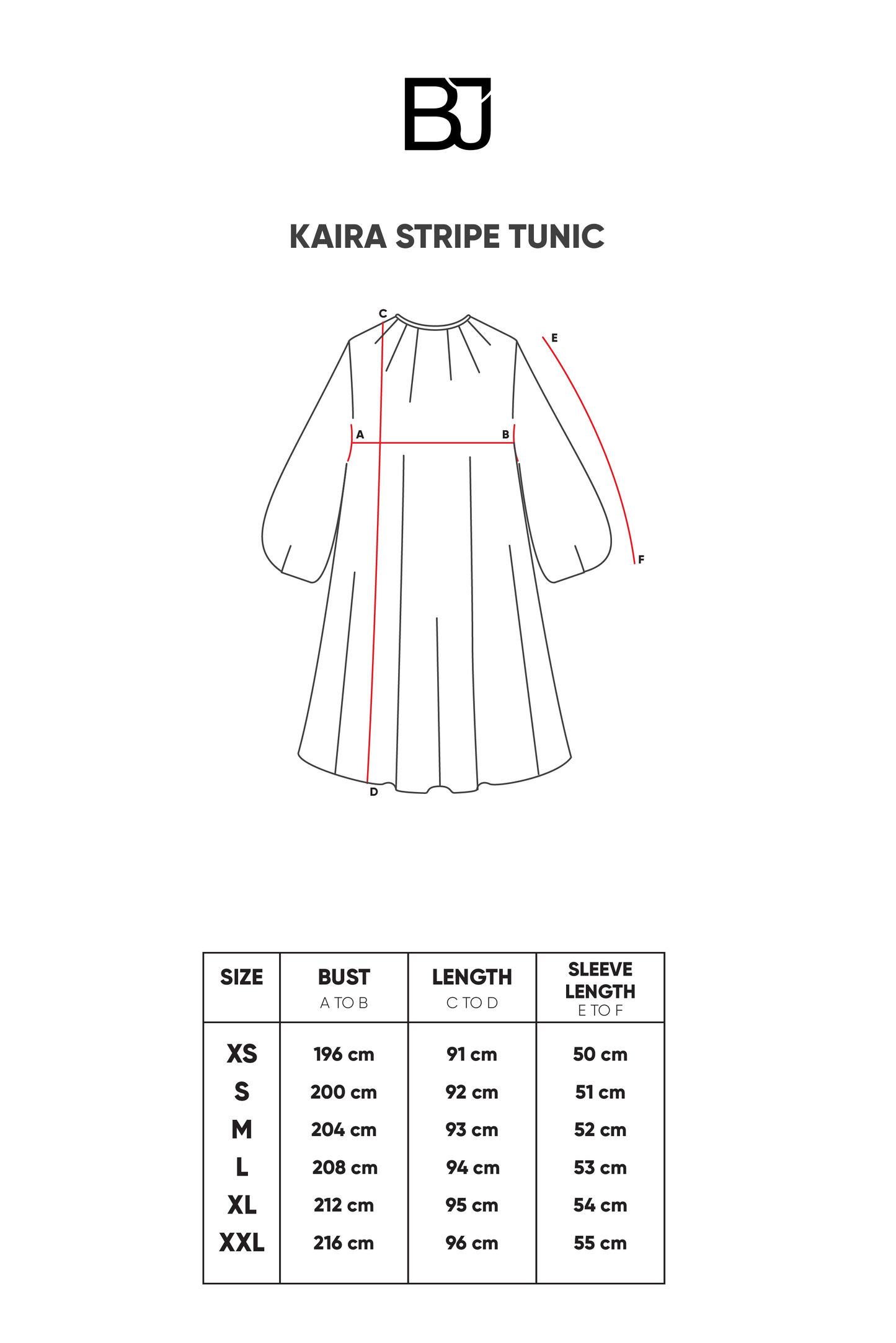 Kaira Stripe Tunic - White