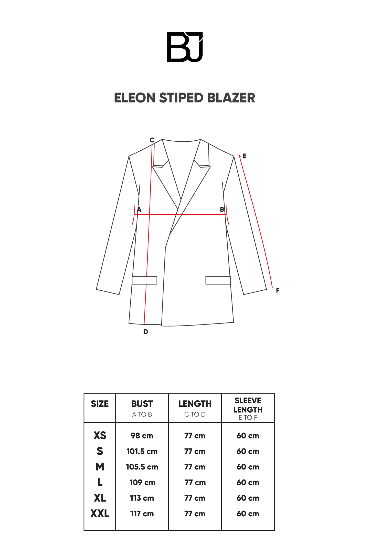 Eleon Striped Blazer - Blue