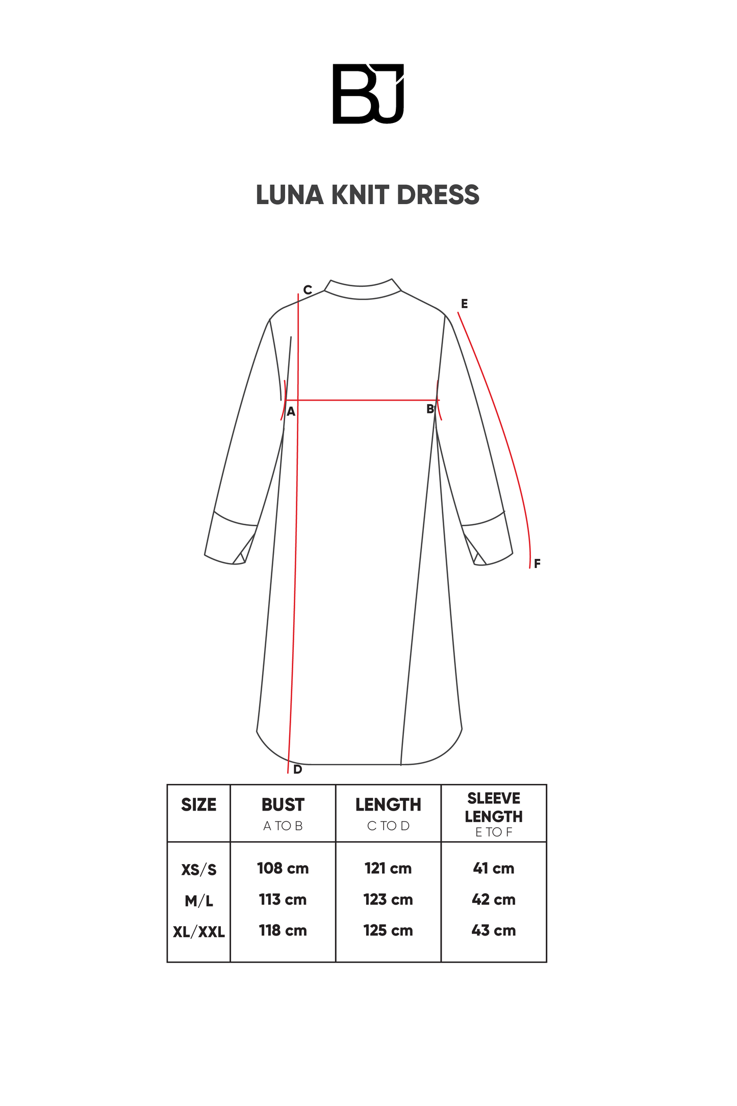 Luna Knit Dress - Black
