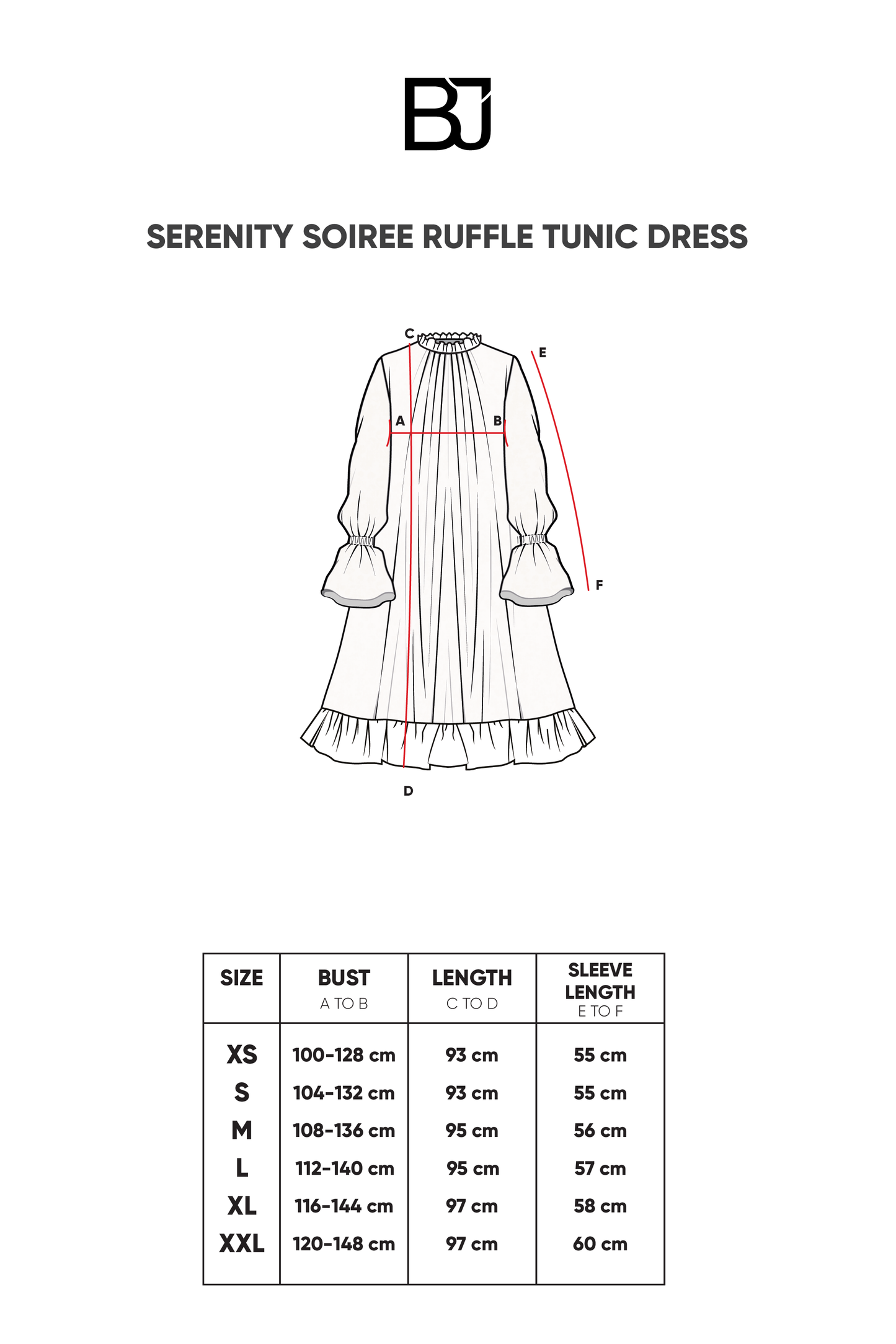 Serenity Soiree Ruffle Tunic Dress - Midnight