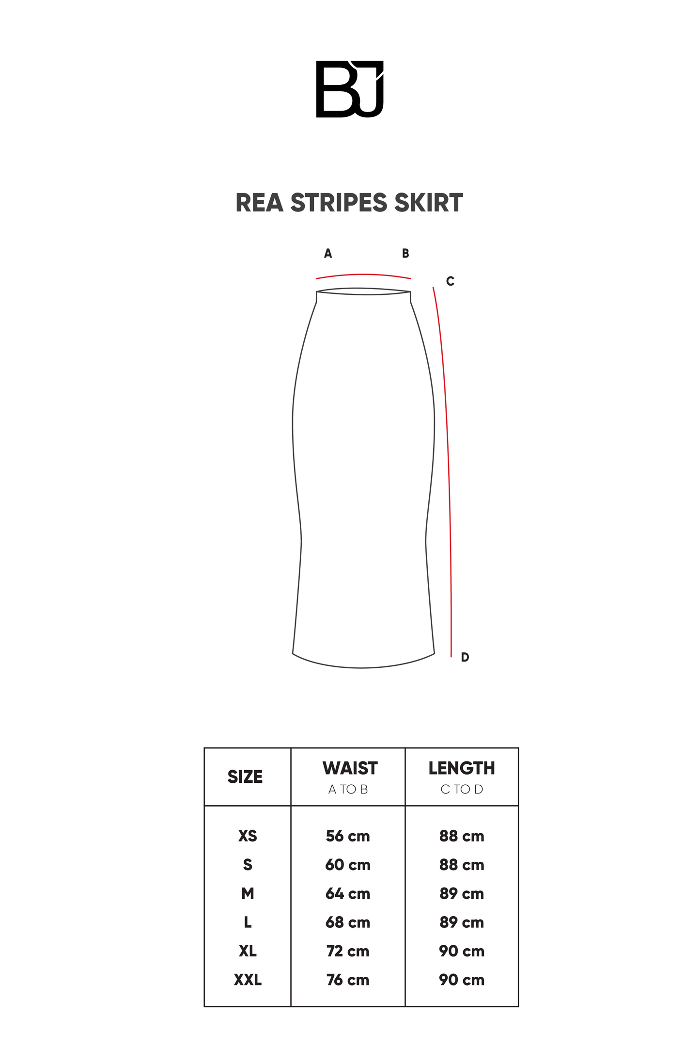 Rea Stripes Skirt - Multicolor