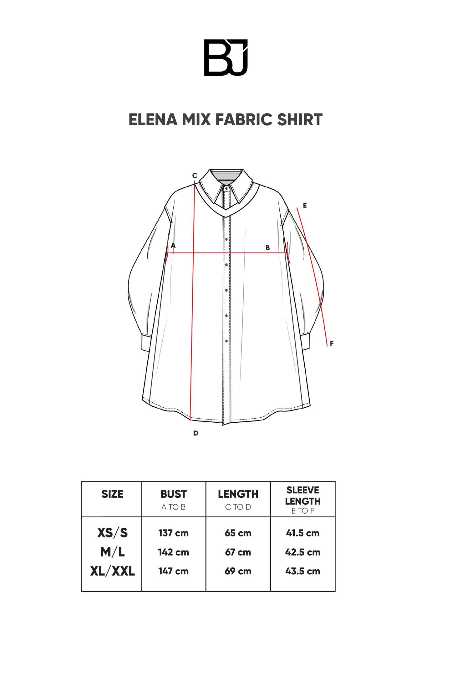 Elena Mix Fabric Shirt - Black