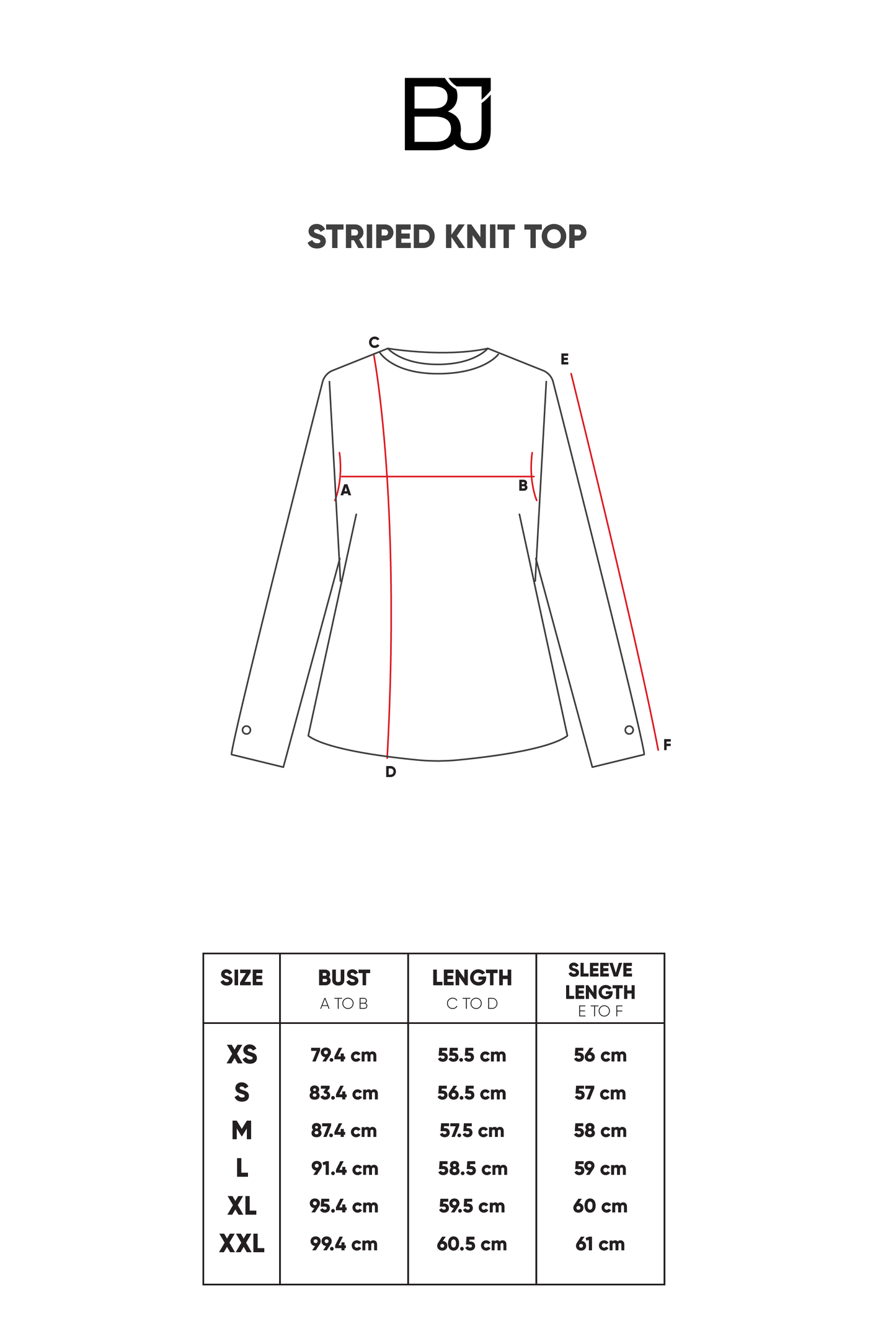 Striped Knit Top - Black