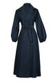 Tifany Long Outer with Belt - Navy