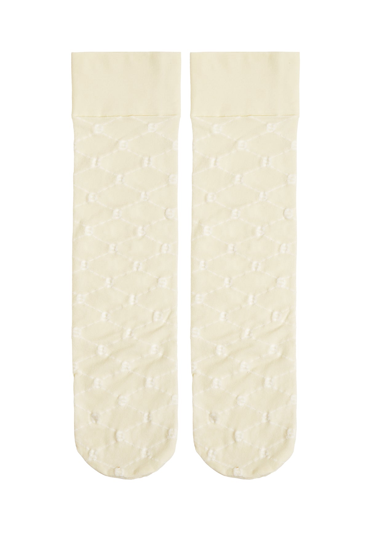 Monogram Nylon Socks - White