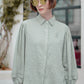 Shirt with Pleated Sleeve - Mint Green