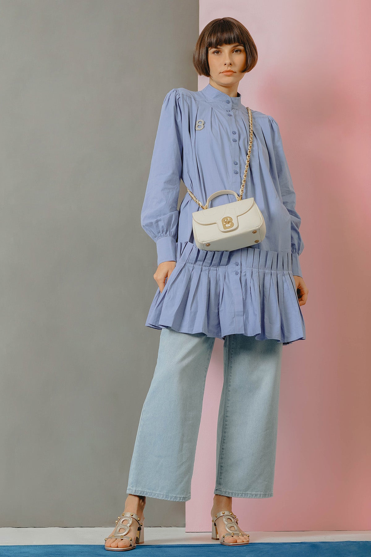Bianca Shirt - Oxford Blue – Buttonscarves