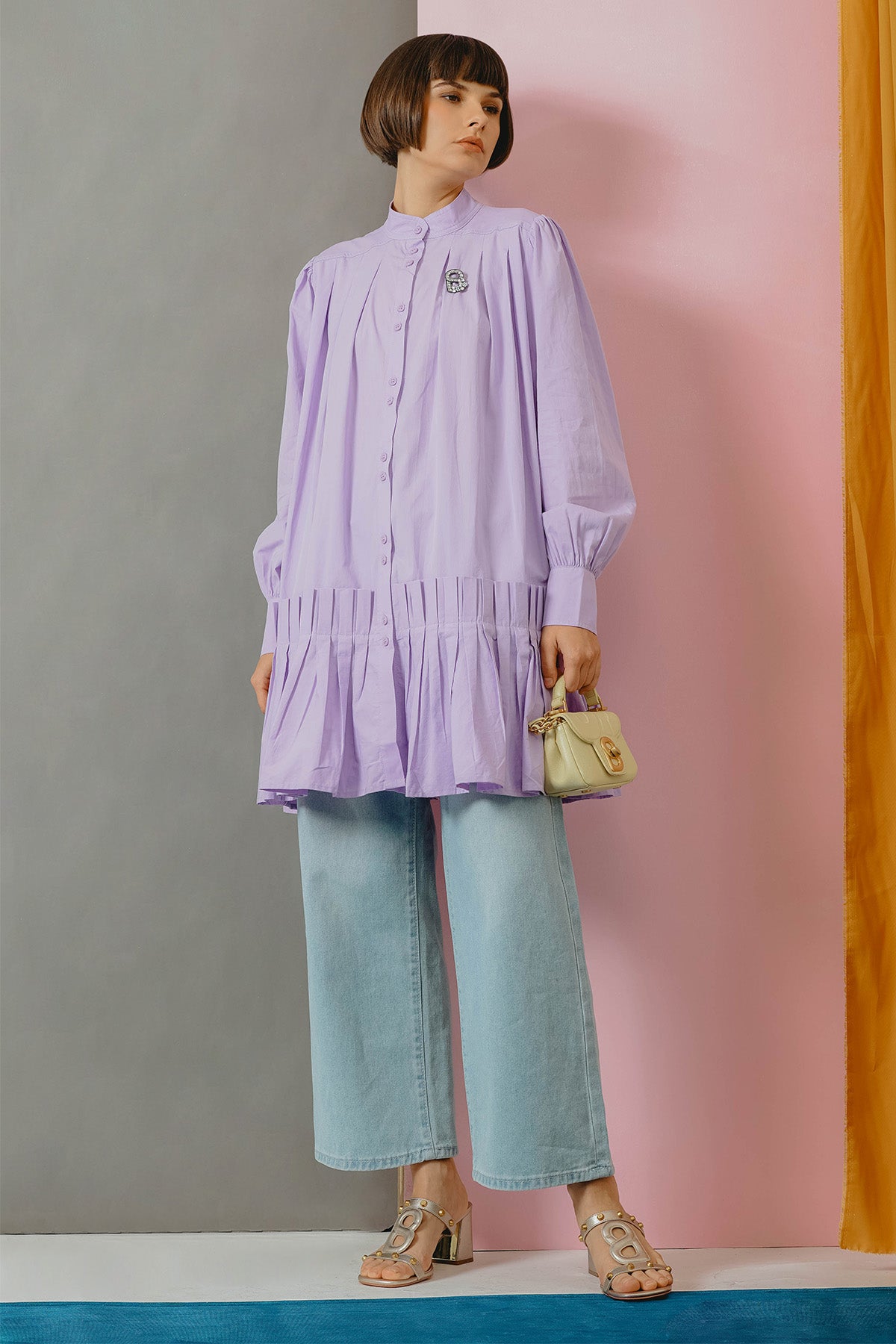 Bianca Shirt - Purple – Buttonscarves