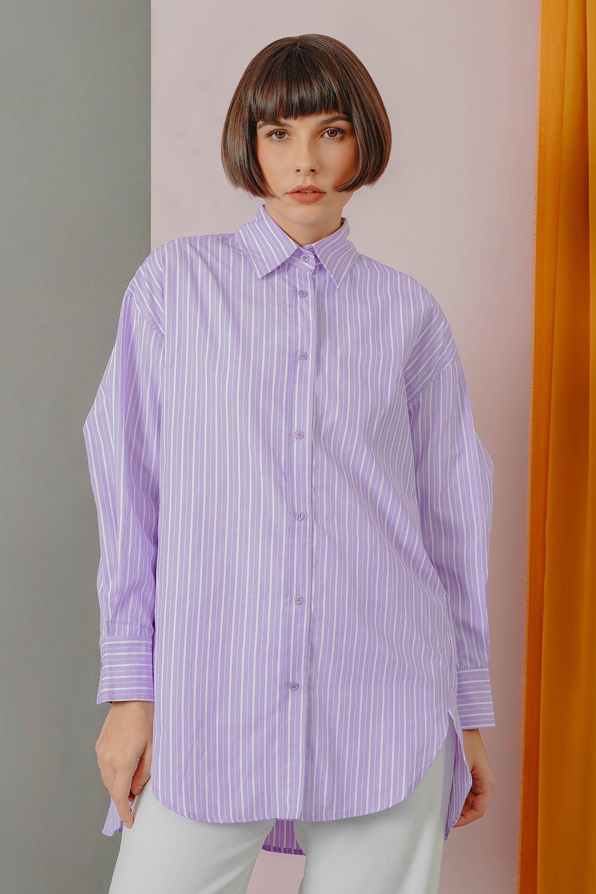 Tenia Shirt - Purple – Buttonscarves